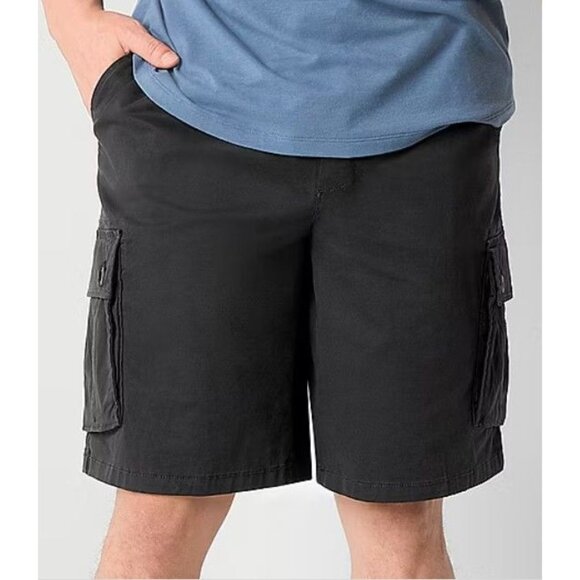 Arizona Men's 10" Mid Rise Big $ Tall Jogger Short Baggy Fit Flex 4XLT Black - Picture 3 of 3